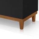 Ver imagem 4 de Recamier Baú Dubai Corino Preto Queen 1,50m Estofado Base Madeira