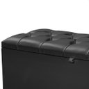 Ver imagem 3 de Recamier Baú Dubai Corino Preto Queen 1,50m Estofado Base Madeira