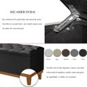 Ver imagem 5 de Recamier Baú Dubai Corino Preto Queen 1,50m Estofado Base Madeira