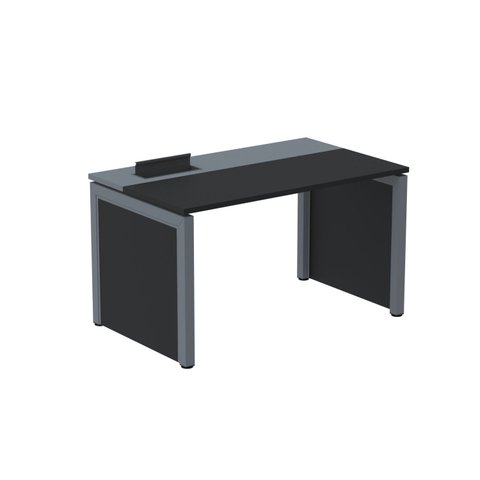 Escrivaninha Mesa Escritório PSCPP140 140cm Industrial Preto e Grafito