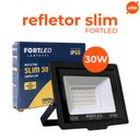 Ver imagem 2 de Refletor Slim 30w Luz Amarela 3000k Fortled