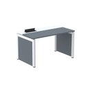 Ver imagem 1 de Escrivaninha Mesa Escritório PSCPP140 140cm Industrial Grafito e Branco Cinza
