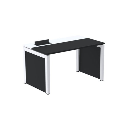 Escrivaninha Mesa Escritório PSCPP140 140cm Industrial Preto e Branco