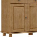 Ver imagem 6 de Armário de Cozinha Rústico com Cristaleira 5 Portas 3 Gavetas Lazuli F06 Freijó - Lyam Decor