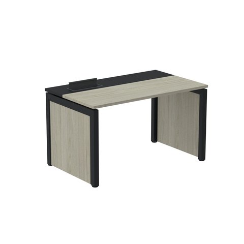 Escrivaninha Mesa Escritório PSCPP140 140cm Industrial Nogueira Casablanca e Preto Bege