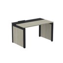 Ver imagem 1 de Escrivaninha Mesa Escritório PSCPP140 140cm Industrial Nogueira Casablanca e Preto Bege