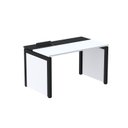 Ver imagem 1 de Escrivaninha Mesa Escritório PSCPP140 140cm Industrial Branco e Preto