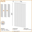 Ver imagem 4 de Painel Ripado 3d em 100% Mdf 134x250cm Freijó Pradel