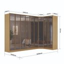 Ver imagem 3 de Guarda-roupa Módulo 6 Portas + Canto + Módulo 2 Portas Ravi Reflecta