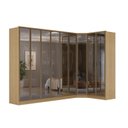 Ver imagem 2 de Guarda-Roupa Módulo 6 Portas + Canto + Módulo 2 Portas Ravi Reflecta Marrom/Olmo Italiano