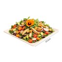 Ver imagem 3 de Jogo 12 Pratos Plásticos Quadrados 22,5cm Saladas Aperitivos Sobremesa Restaurantes Buffet ou Bege