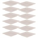 Ver imagem 1 de Jogo 12 Pratos Plásticos Quadrados 22,5cm Saladas Aperitivos Sobremesa Restaurantes Buffet ou Bege