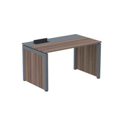 Escrivaninha Mesa Escritório PSCPP150 150cm Industrial Marrom e Cinza