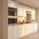 Ver imagem 1 de Cozinha Completa Modulada 6 Peças 15 Portas e 2 Gavetas com Nicho para Micro-Ondas e Tampo