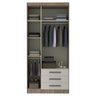 Guarda Roupa Modulado 3 Portas 277 Slim Areia/Jequitiba - Eucamóveis - 5