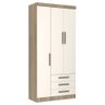 Guarda Roupa Modulado 3 Portas 277 Slim Areia/Jequitiba - Eucamóveis - 1