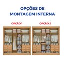 Ver imagem 5 de Guarda-roupa Casal 2 Portas 6 Gavetas 100% Mdf Hawai Ripado