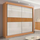 Ver imagem 1 de Guarda-roupa Casal 2 Portas 6 Gavetas 100% Mdf Hawai Ripado