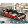 Cama Carro Infantil + Colchão Formula 1 Vermelho 100% MDF J&A Móveis - 2