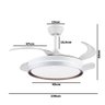 Ventilador Fresh Wind 36w Branco Bivolt Embuled - 2