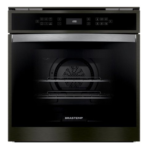Forno Brastemp 84l Eclipse Meat Control Elétrico Embutir Preto 220v Bot84apbna