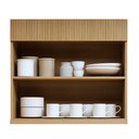 Ver imagem 5 de Armário Aéreo 2 Porta 80cm 100% MDF Realeza Premium Bege/Carvalho/Greige