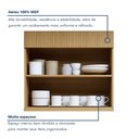 Ver mais imagens de Armário Aéreo 2 Porta 80cm 100% MDF Realeza Premium Bege/Carvalho/Greige