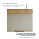 Ver imagem 7 de Armário Aéreo 2 Porta 80cm 100% MDF Realeza Premium Bege/Carvalho/Greige