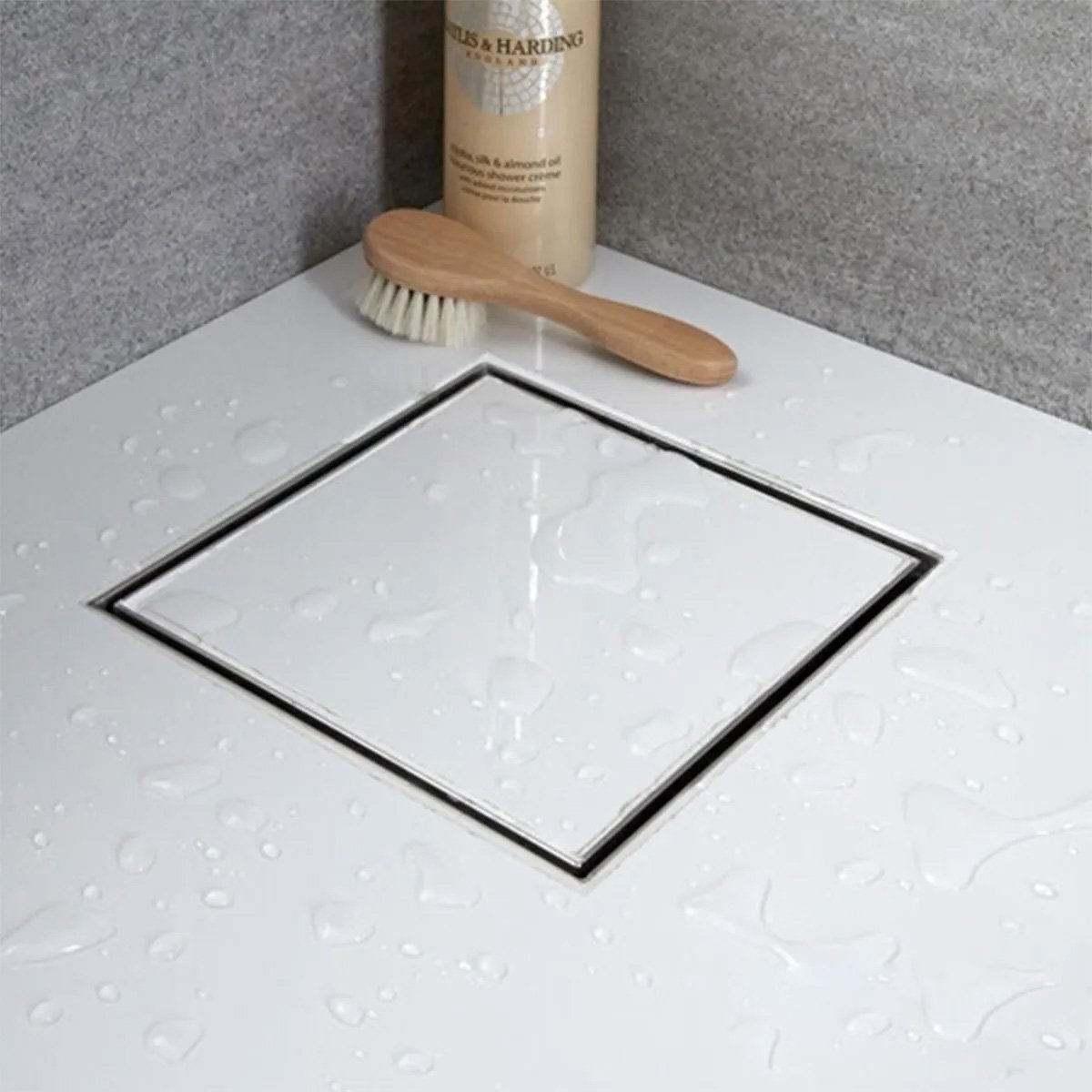 Ralo Oculto Invisivel Aço Inox 15x15 Discreto Anti Odor Kit 7 Uni Banheiro Box Lavabo Varanda Cozinh - 5