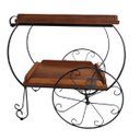 Ver imagem 5 de Carrinho de chá grande decoração luxo ferro madeira artesanal rústico