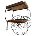 Ver imagem 1 de Carrinho de chá grande decoração luxo ferro madeira artesanal rústico