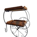 Ver imagem 2 de Carrinho de chá grande decoração luxo ferro madeira artesanal rústico