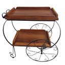 Ver imagem 6 de Carrinho de chá grande decoração luxo ferro madeira artesanal rústico