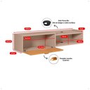 Ver imagem 5 de Rack Home Suspenso 1.20 Estante Tv 42" Bancada 1 Porta Nicho Decoração Sala Quarto