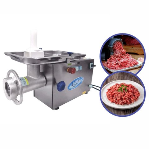 Picador de Carne Profissional Elétrico Boca 22 Inox Gural