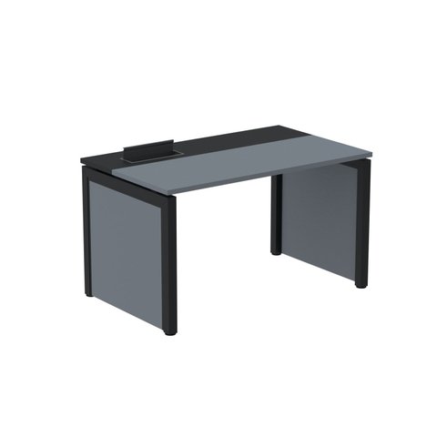 Escrivaninha Mesa Escritório PSCPP150 150cm Industrial Cinza e Preto