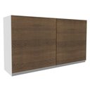 Ver imagem 1 de Armário de Cozinha Aéreo 120 cm 2 Portas Branco/Rustic Glamy Madesa