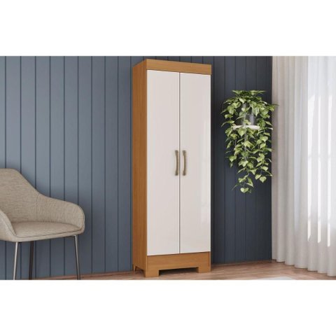 Multiuso Quarto B387 2 Portas Cinamomo/Off White Henn