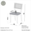 Ver imagem 3 de Conjunto Mesa de Jantar Redonda 4 Cadeiras Encosto Tela 100% Mdf Preto Bege Dalla Costa