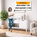 Ver imagem 6 de Buffet Aparador Multiuso 1 Porta e 1 Gaveta London Branco