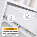 Ver imagem 5 de Buffet Aparador Multiuso 1 Porta e 1 Gaveta London Branco