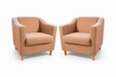 Ver imagem 1 de Kit com 2 Poltronas Reforçada e Confortável Tilla Linho Bege