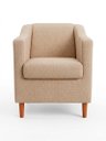 Ver imagem 6 de Kit com 2 Poltronas Reforçada e Confortável Tilla Linho Bege