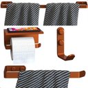 Ver imagem 2 de Kit Acessórios para Banheiro Rose Gold 4 Peças Max