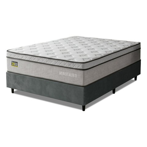 Cama Box Colchão Casal Ortopédico D33 138x188x72cm Minotauro Hellen - Suporta até 120 kg por