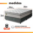 Ver imagem 3 de Cama Box Colchão Casal Ortopédico D33 138x188x72cm Minotauro Hellen - Suporta até 120 kg por