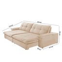 Ver imagem 4 de Sofá Gaia Linho 02 Módulos 80 Cm B25cm Meu Sofá Online A294 Linho Creme