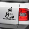 Adesivo para Carro Keep Calm Recém Habilitada-Extra Grande 40x40cm - 1