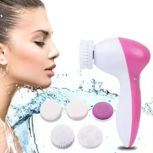 Escova Facial Elétrica 5 em 1 Portátil Esfoliante e Massagem