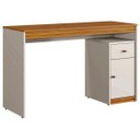 Ver imagem 1 de Escrivaninha 120cm 1 Porta 1 Gaveta Madrid - Mavaular Off White/naturalle